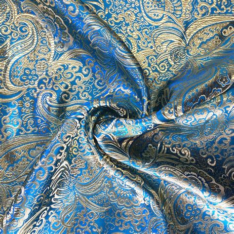 metallic paisley brocade fabric|Metallic Paisley Brocade Fabric .